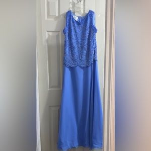Periwinkle Beaded Chiffon Dress
